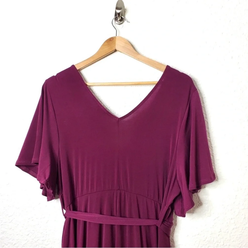 Torrid Berry Jersey Knit Faux Wrap Dress NWOT - Picture 4 of 8